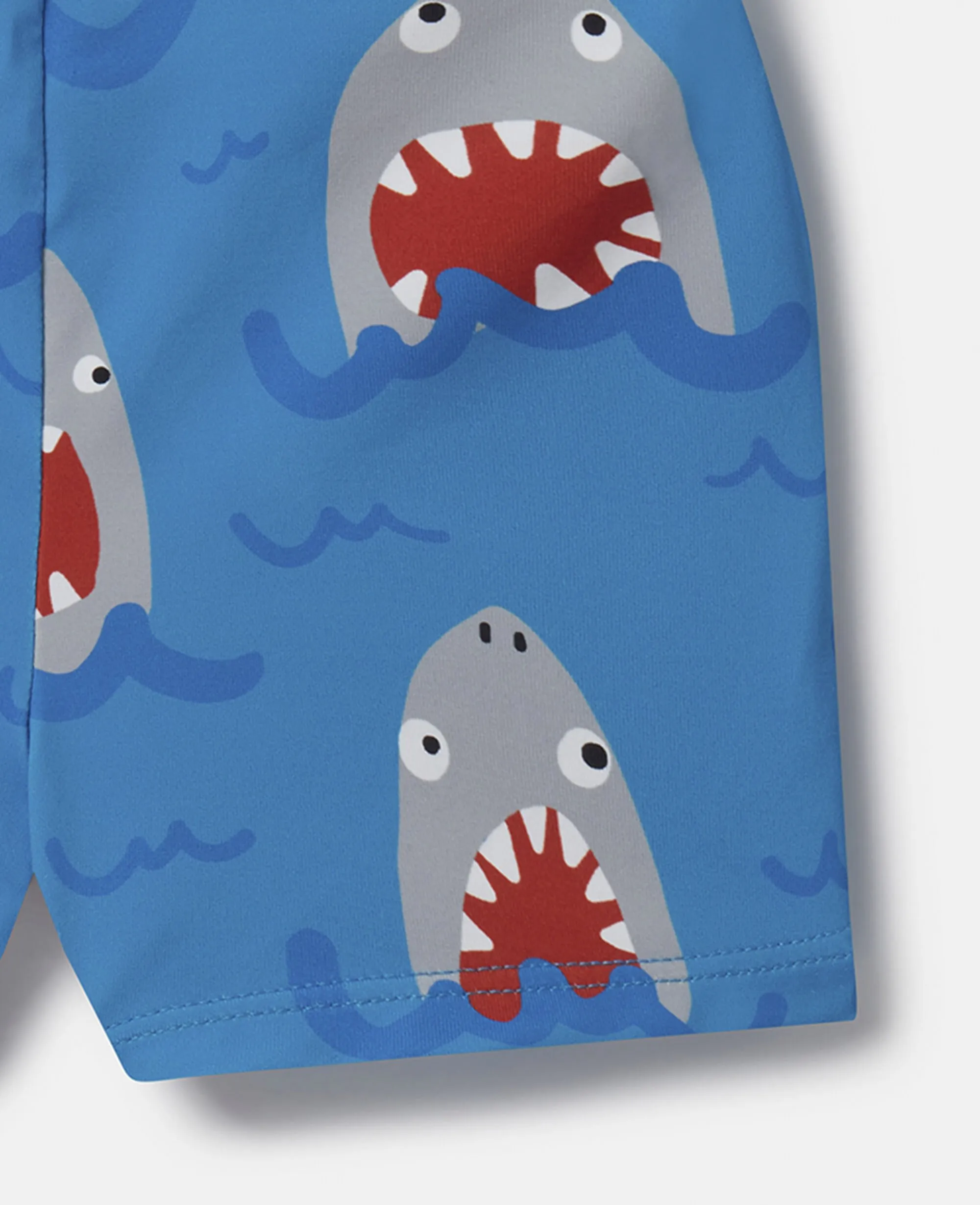 Shark Print Swimming Trunks