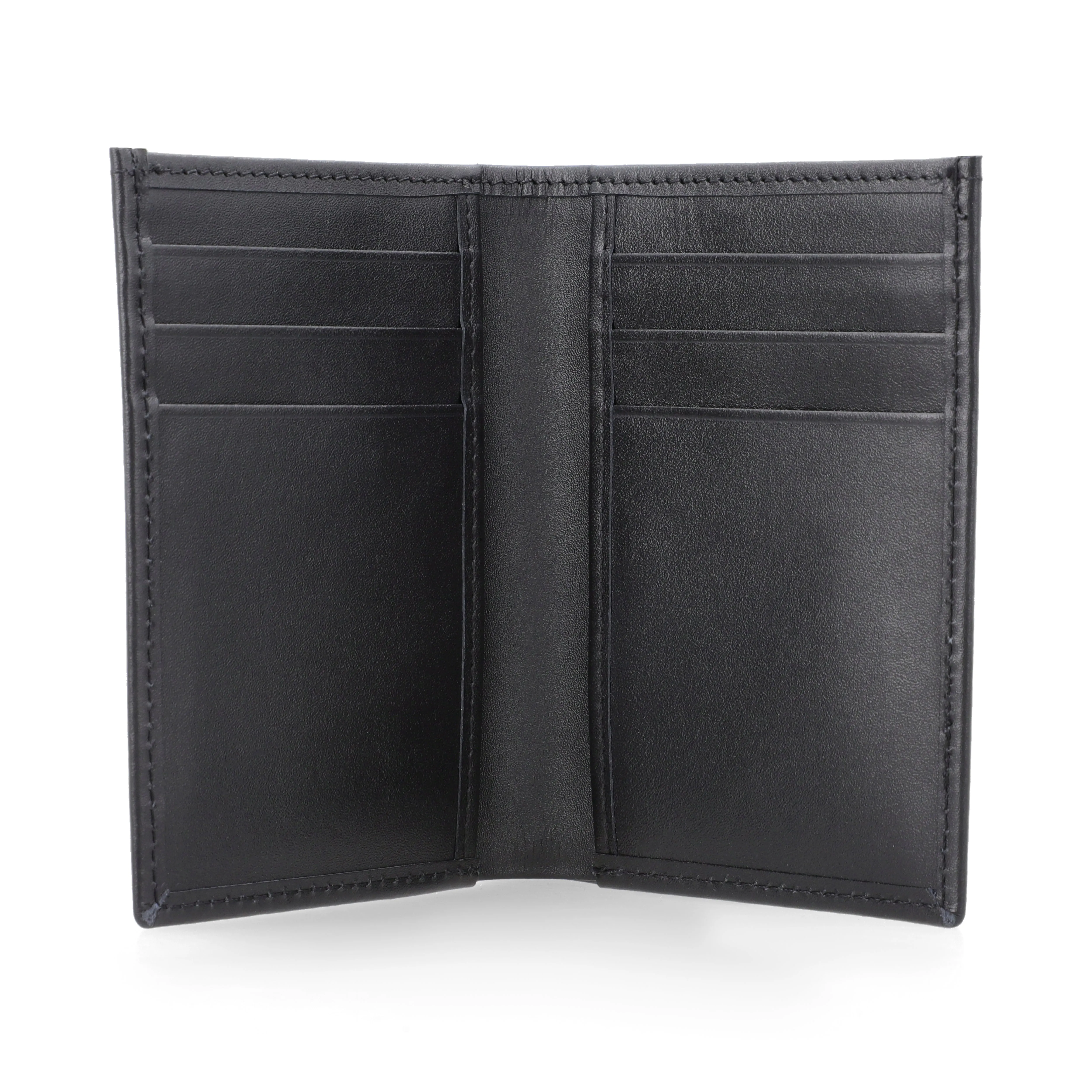 Sleek-Fold Leather Wallet - Black