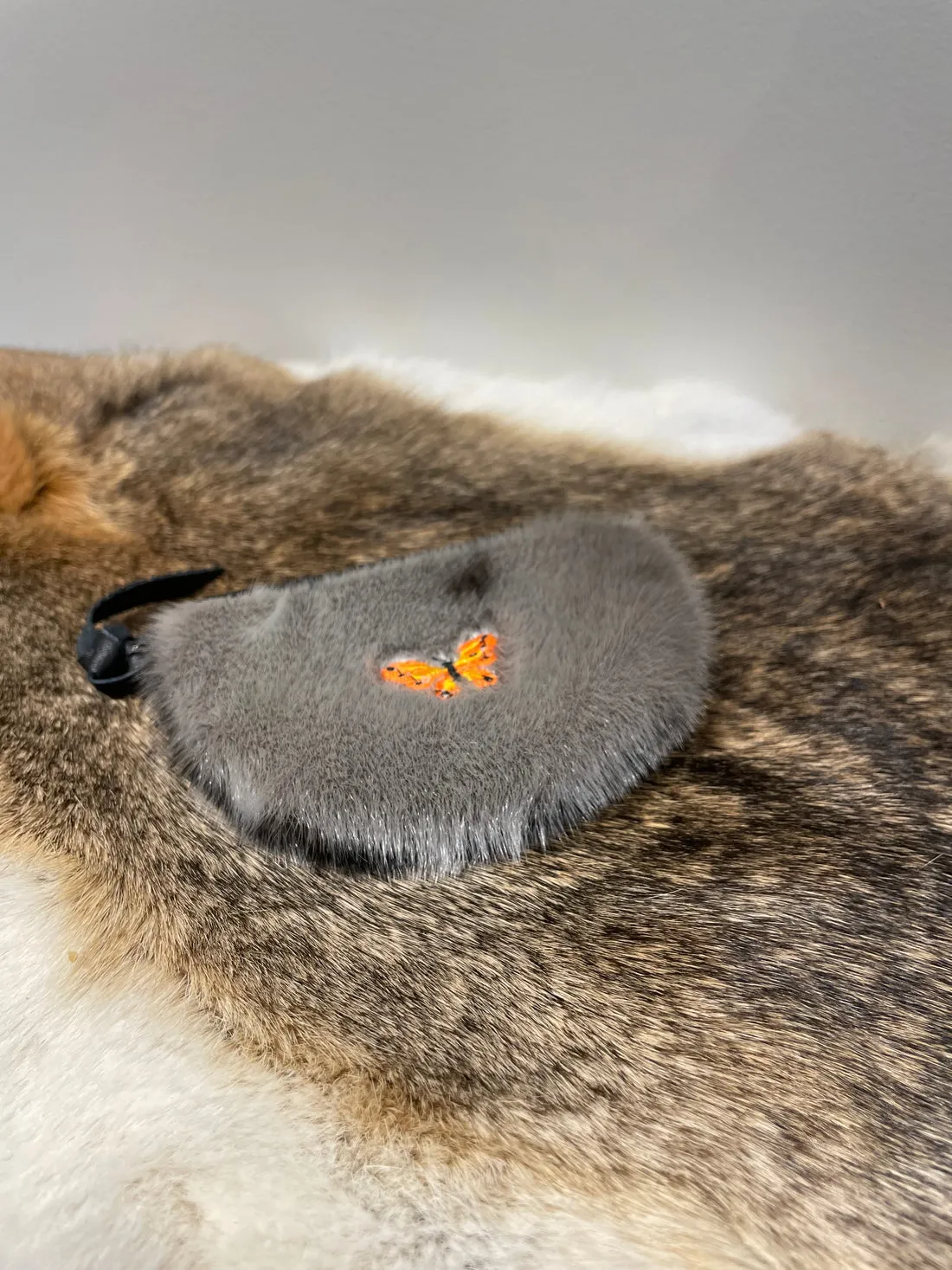 Small Seal Skin Embroidered Pouch