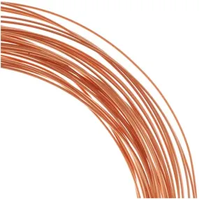 The Beadsmith Non-Tarnish Copper Half Round Craft Bead Wire 18 Gauge (21Ft)