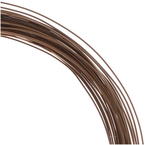 The Beadsmith Non-Tarnish Vintage Bronze Plated Copper Half Round Craft Bead Wire 21Ga (21Ft)