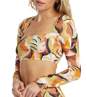 Women's Billabong Return To Paradise Crop Swim Rashguard